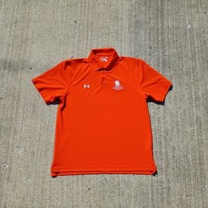 Under Armour Heatgear Polo Shirt Mens L Loose Orange Wounded Warrior Project